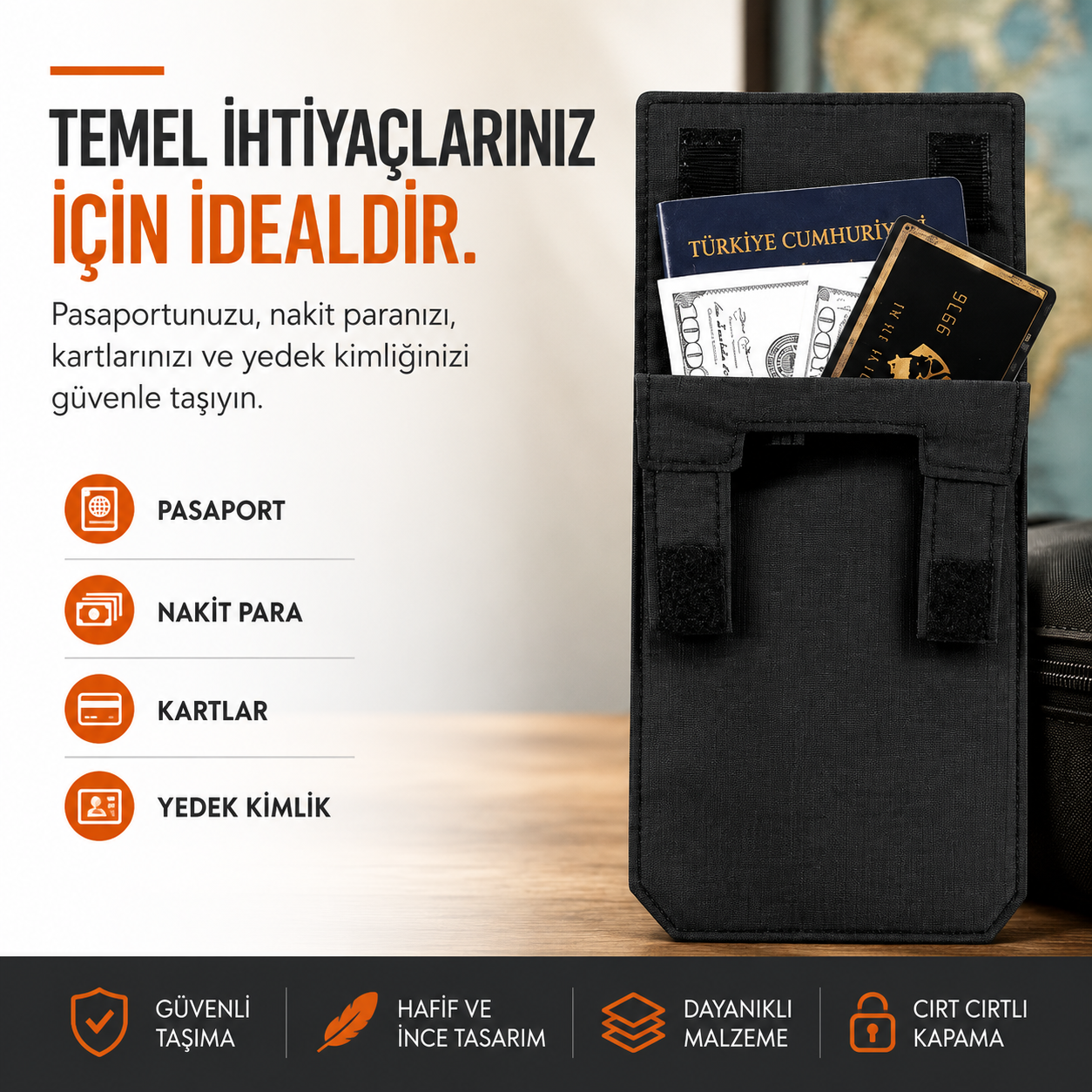 ÇatDok™ Gizli Kemer Çantası