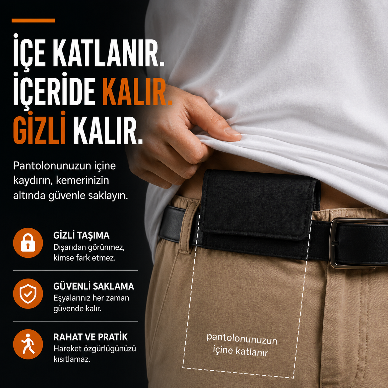ÇatDok™ Gizli Kemer Çantası